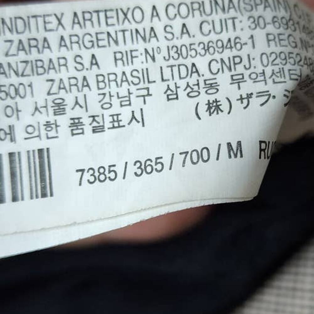 Zara Checked Print Structured Long Sleeve Mini Dr… - image 8